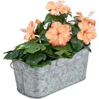 relaxdays Blumenkasten Metall, Zink