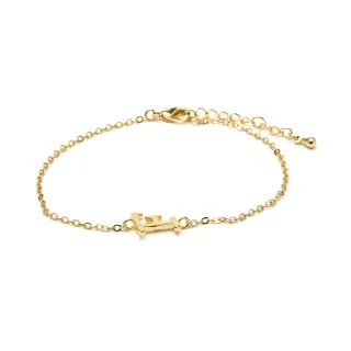 Luxenter Armband mit 18-karätiger Gelbgold-Oberfläche – Alphabet