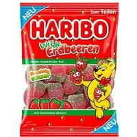 HARIBO Süßigkeit, Haribo Wilde Erdbeeren saures Fruchtgummi mit Erdbeergeschmack 175g