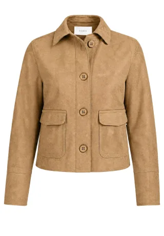 bianca - Jacke in Velours-Optik - Katherin braun - Gr. - 36