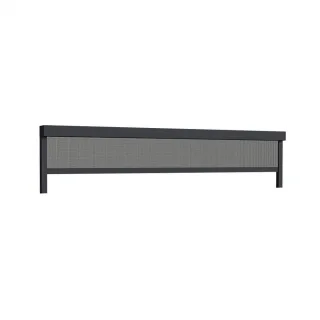 Außenrollo 280 cm, Farbe Kasten ähnlich RAL 7016, Tuch Dunkelgrau, 2800 x 600 mm, Basic Antrieb Stromseite rechts, individuell konfigurieren