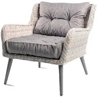TexDeko Stuhlkissen Loungekissen 2-tlg. Set Gartenpolster für Rattanmöbel, UV-Beständig, Wasserabweisend mit Anti-Rutsch Boden