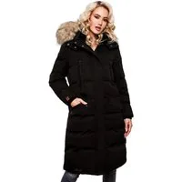 Marikoo Schneejacke Marikoo Schneesternchen Damen Winter Steppjacke B890 langer Parka mit abnehmbarer Kapuze