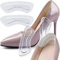LA CUTE Fersenpolster Gel Selbstklebende Blasen Gel-Fersenkappen für mehr Komfort und Halt. (Universelles Schuhzubehör für Komfort und Schutz., 2-tlg., Enthält 1 Paar Gel-Fersenkappen für optimalen Tragekomfort), Schützt vor Blasen, Druckstellen und 