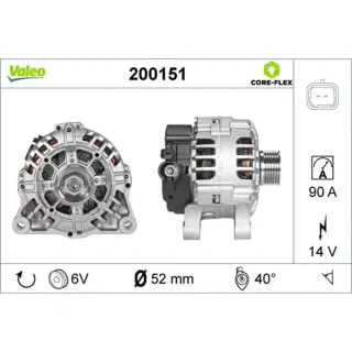 Valeo Lichtmaschine Citroen C2 C3 Peugeot 1007 307 200151