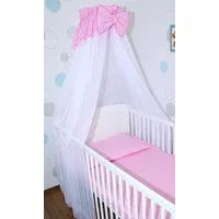 Primawela Betthimmel Betthimmel aus weißem Chiffon mit Baumwollabschluss Baby Kinder Bett
