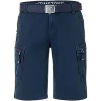 TIMEZONE Cargoshorts Inklusive Gürtel Eingrifftaschen Reißverschluss Knielang (1-tlg) Regular NickTZ Short