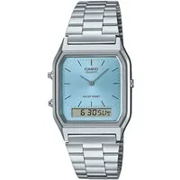 CASIO VINTAGE Chronograph AQ-230A-2A1MQYES, Quarzuhr, Armbanduhr, Damenuhr, Herrenuhr, Digitaluhr,Edelstahlarmband