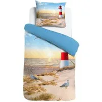 ESPiCO Bettwäsche Leuchtturm, Renforcé, 3 teilig, Digitaldruck, Strand, Meer, Küste