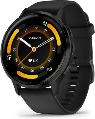Garmin Venu 3 [inkl. Silikonarmband schwarz] 45mm Edelstahlgehäuse schwarz
