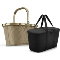 REISENTHEL® Einkaufskorb Set aus carrybag und coolerbag, Einkaufskorb Isotasche Picknick Thermotasche