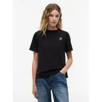 Tommy Hilfiger Kurzarmshirt TH SCRIPT REG C-NK SS TEE Baumwollmischung, regular fit