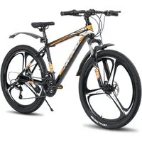 HILAND Mountainbike 26 Zoll Mountainbike MTB für Jugendliche Fahrrad Herren Damen Jungen, mit Aluminiumrahmen Scheibenbremse Federgabel 3 Speichenräder