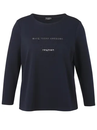VIA APPIA DUE - Sweatshirt U-Boot 1/1 Arm Motiv dunkelblau - Gr. - 48