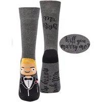 Wowerat Socken 2 Paar Fun Socken Hochzeit Spaß Socken, Braut & Brautigäm Geschenkidee (2 Paar)