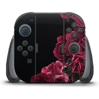 DeinDesign Konsolen-Cover Rose Vintage pink Vintage Rosen auf Schwarz, Nintendo Switch 2 Controller Skin Aufkleber Sticker Folie