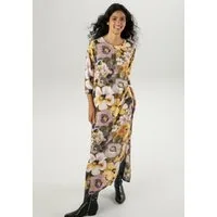 Aniston CASUAL Maxikleid mit Blütendruck im Batik-Look- jedes Teil ein Unikat