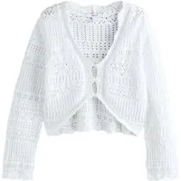 Next Strickjacke Geknöpfte Strickjacke mit langen, weiten Ärmeln (1-tlg)