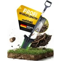 Multiheld Spaten Wurzelspaten mit Säge 120cm, 1050Mn Stahl, ergonomisch, (Robustes Gartenwerkzeug, 1-St), ergonomischer Softtouch-Griff, extra breite Trittkante