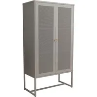 en.casa Aktenschrank »Sund« mit 2 Türen Metall 150x80x40 cm Grau