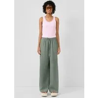 QS Chinos Hose Musselin-Hose mit Wide Leg