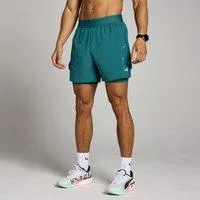 MP Herren Hybrid Lightweight 5 2-in-1 Shorts - Sattes Petrol - XS