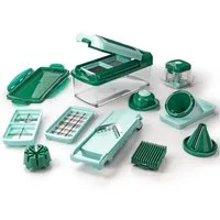 Genius Gemüseschneider Zerkleiner Nicer Dicer Fusion Smart Gemüsehobel manuell, Julietti Spiralschneider für Juliennes, Würfel