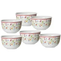 Ritzenhoff & Breker Müslischale Doppio Shanti, Porzellan, (Set, 6-tlg), Geschirr-Set, Paisley-Blüten-Dekor
