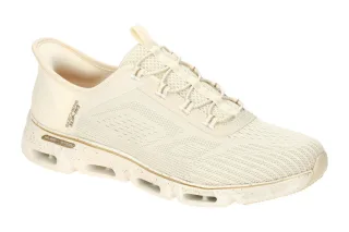 Skechers 104610 NTGD Damen Slipper beige/natural/gold, atmungsaktiv, Air Cool...
