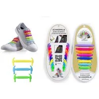 SCHNÜRRLIE Schnürsenkel Silikon Schnürbänder - elastische flache Laces, für Sneaker, Turnschuhe, Sportschuhe uvm