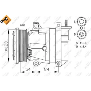 NRF Klimakompressor Chevrolet Lacetti Nubira Daewoo Lacetti 1,4