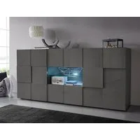 Home affaire Sideboard Dama Breite 181, Kommode 2 Türen u. 2 Schubkästen, Anrichte, Front in 3D-Optik, viel Stauraum, verschiedene Farben