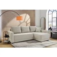 Jockenhöfer Gruppe Ecksofa Venezia L-Form, B: 234 cm, mit Schlaffunktion, Bettkasten & Zierkissen