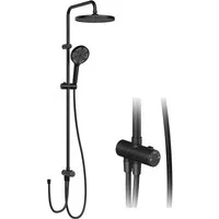GarveeMore Brausegarnitur Duschsystem Regendusche, Duschset inkl, Einstellbare Einbauhöhe-D25cm