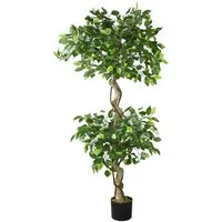 Kunstbaum Ficus Kunstpflanze Künstliche Pflanze Kunstbaum Benjamin Baum 170 cm Ficus Benjamin, Decovego, Höhe 170 cm