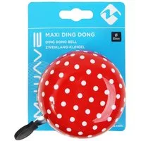 M-Wave Fahrradklingel Glocke Maxi Ding Dong 80mm Pünktchen