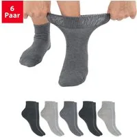 Footstar Diabetikersocken 6 Paar Diabetiker Kurzschaft Socken Nahtfrei