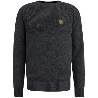 PME Legend - R-neck cotton indigo look knit salute - Gr. - XXXL