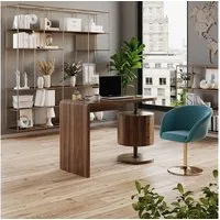 Vicco Schreibtisch Lara, Eiche rustikal, 120 x 50 cm mit 2 Schubladen (1-St)
