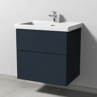 Sanipa 3way Waschtischunterbau zu Villeroy & Boch Subway 3.0 Waschtisch mit 2 Auszügen, Marine-Matt SP8471R