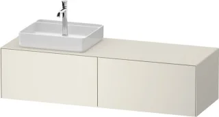 Duravit White Tulip Konsolenwaschtischunterbau wandhängend Nordic Weiß Seidenmatt 1300x550x408 mm -  WT4864L39390010