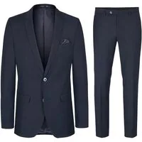 Paul Malone Anzug Herrenanzug modern slim fit Anzug für Männer (Set, 2-tlg., Sakko mit Hose) blau dunkelblau HA27, Gr. 38