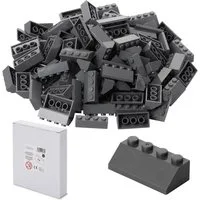 Katara Konstruktionsspielsteine 100 Steckbausteine in Dachform Konstruktionsspielsteine, (Packung), 100% Kompatibel Sluban, Papimax, Q-Bricks, LEGO®