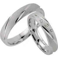 Trauringe123 Trauring Hochzeitsringe Verlobungsringe Trauringe Eheringe Partnerringe SILBER 925 m. 3 Stein J39
