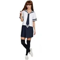 Metamorph Kostüm Anime Sailor Kostüm, Matrosenhemd und Faltenrock im Manga- und Anime-Stil
