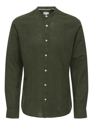 ONLY&SONS - ONSCAIDEN LIFE LS LINEN BLEND MAO NOOS - Gr. - M