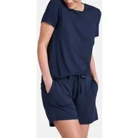 Schiesser Pyjama Modal (Set, 2 tlg) Schlafanzug - Lounge T-Shirt und kurze Hose im Set