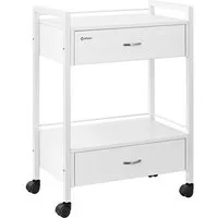 Physa Rollwagen Kosmetikwagen Arbeitswagen Beistellwagen Salon-Trolley 2 Schubladen