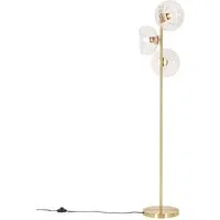 Qazqa Stehlampe Ayesha, ohne Leuchtmittel, Warmweiß, QAZQA Stehlampe, e27, gold, Glas, Art Deco