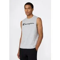Champion Tanktop BASICS Sleeveless T-Shirt Large Logo mit Rundhalsausschnitt, aus Baumwolle, sportliche Schnittform